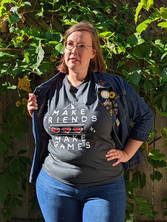 Make Friends Make Games T-Shirt